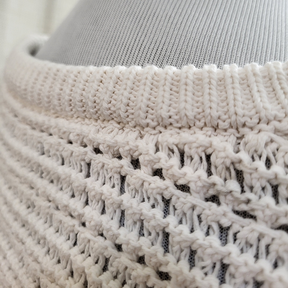 Ann Taylor Weekend Women's Ivory Rib Stitch Sleeveless Sweater Vest Sz Large NWT - Picture 7 of 12